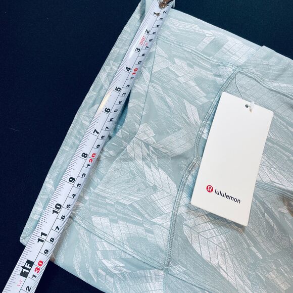 ~ NEW! Sz 4 Lululemon Swift Speed High-Rise Crop, 21" Light Gray Green Blue Lulu - Picture 11 of 16